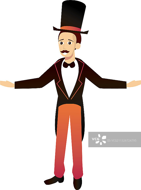 马戏团主持人西装角色图片素材