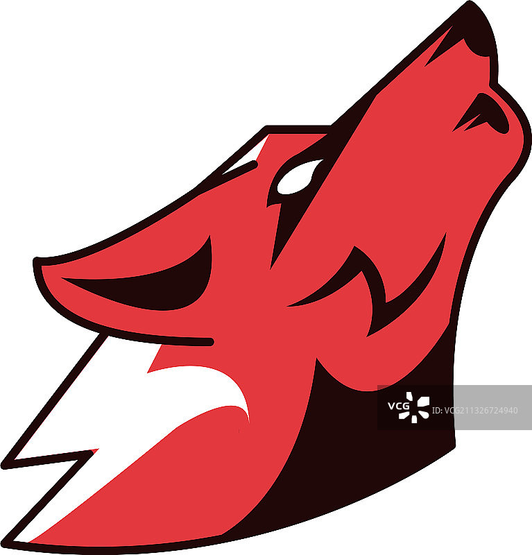 狼嚎叫头动物标志图标图片素材