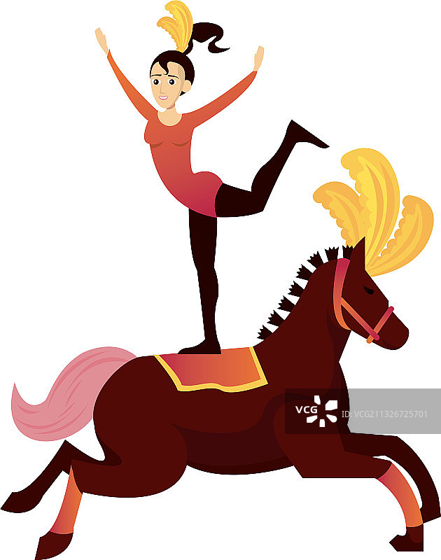 骑马的马戏团女艺术家图片素材