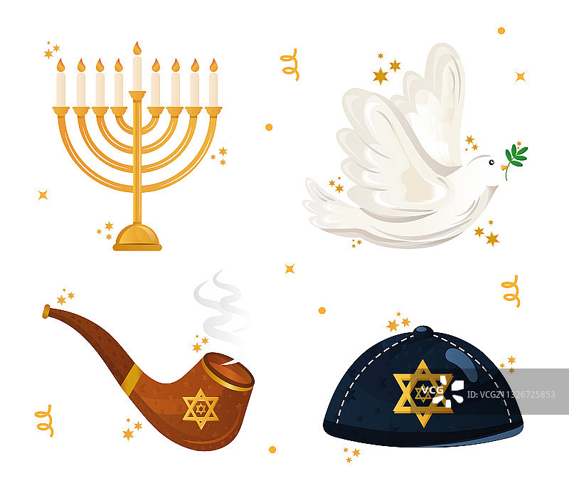 光明节图标组合套装图片素材