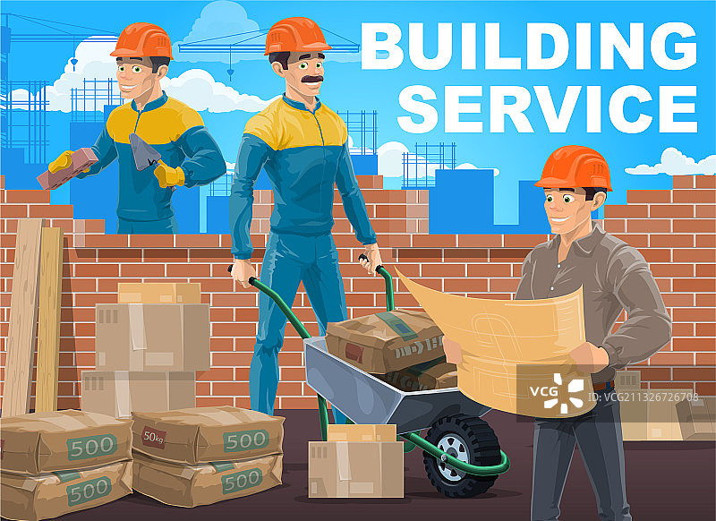 房屋建造者和建筑设计师图片素材