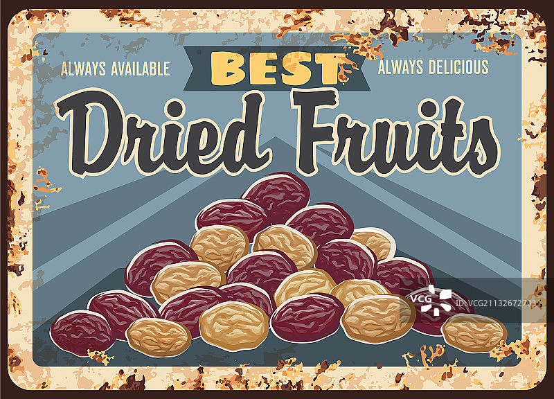 干果生锈金属板促销卡图片素材