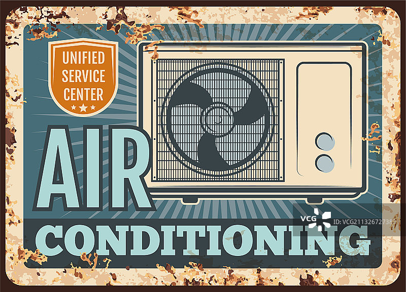 空调生锈的金属板装置图片素材