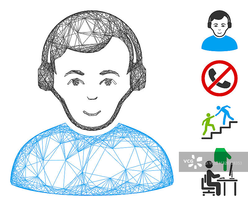 网状无线电报员图片素材