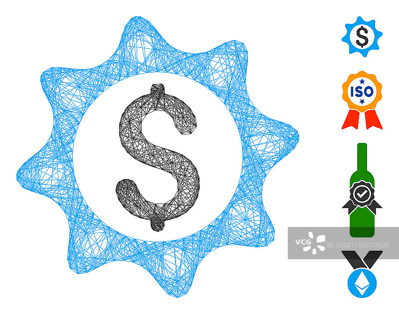 网状货币印章图片素材