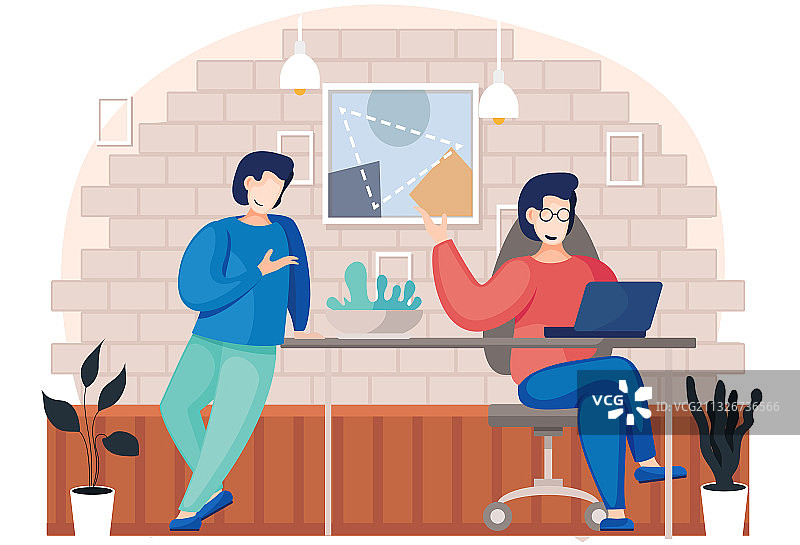 男人使用笔记本电脑远程办公图片素材