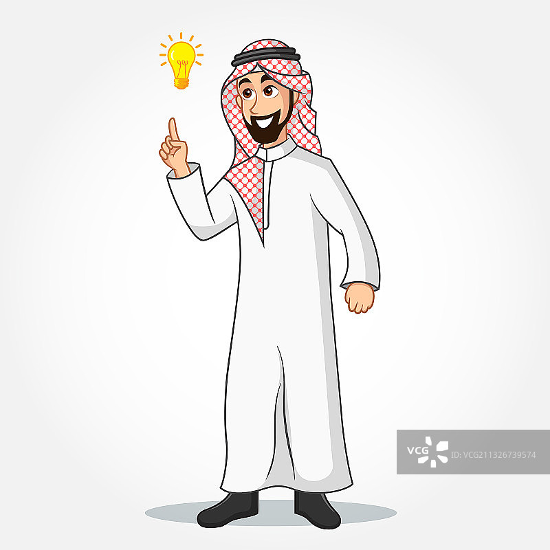 卡通阿拉伯商人图片素材