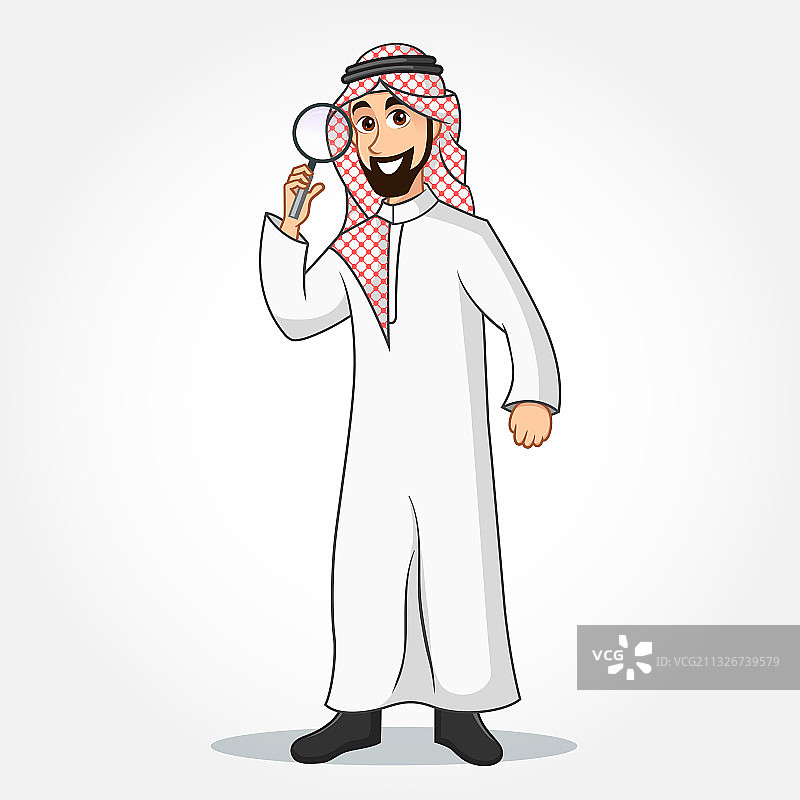 卡通阿拉伯商人图片素材