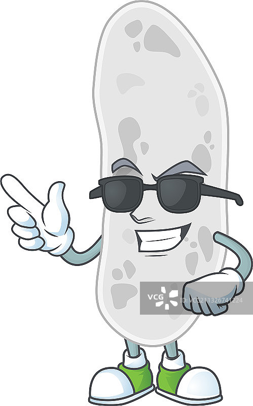 戴黑框眼镜的酷炫芽单胞菌图片素材