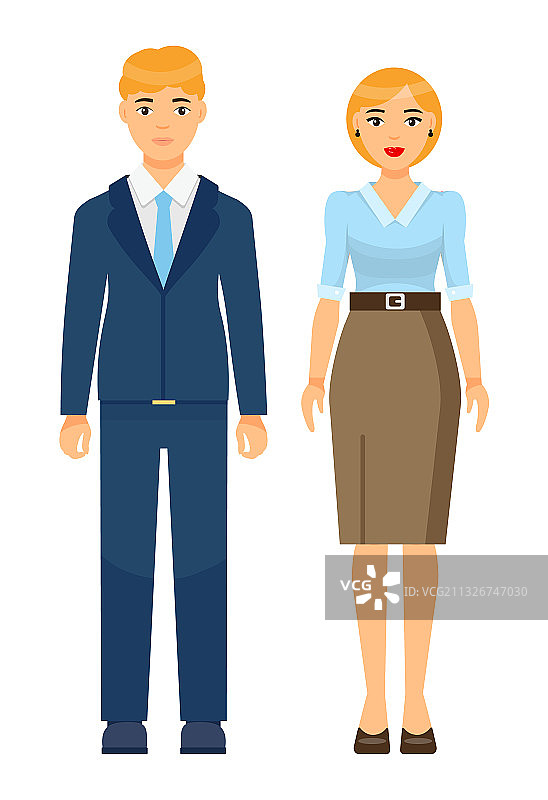 穿着职业装的卡通职场人士图片素材