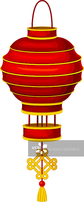 金色红色纸灯笼或中国灯笼图片素材