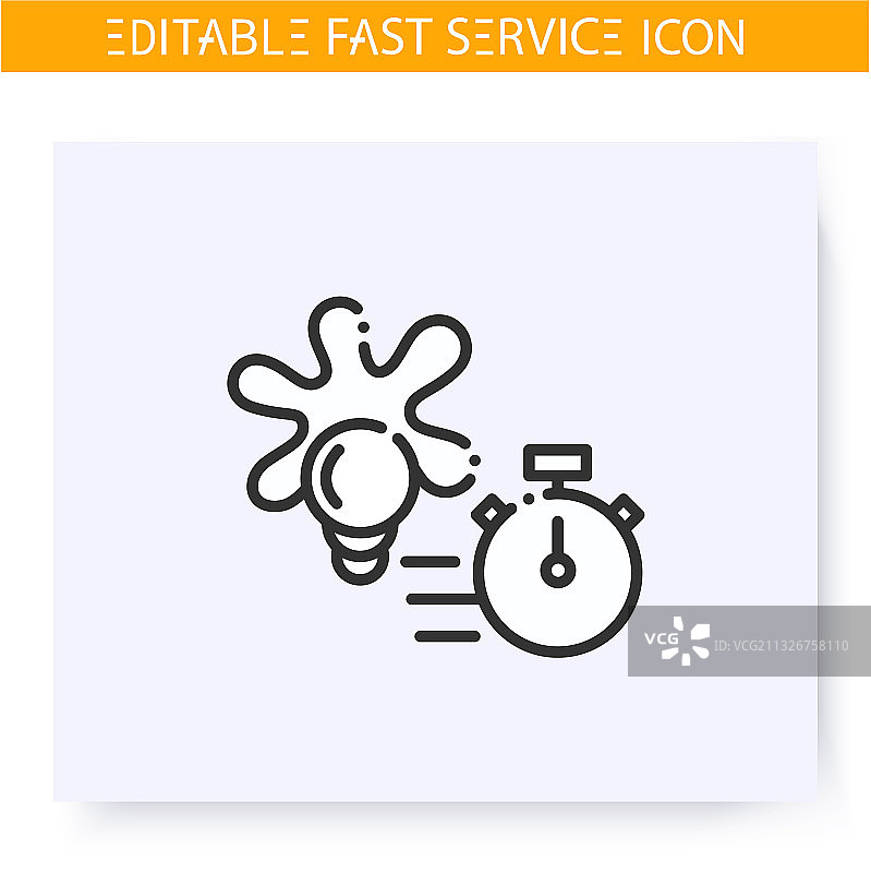 可编辑的快速设计线条图标图片素材