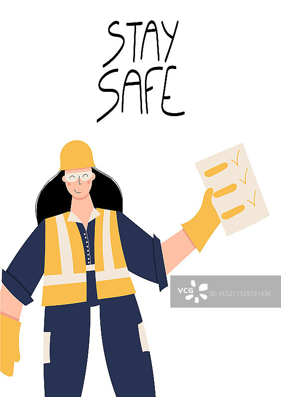 注意安全海报：工业工人图片素材