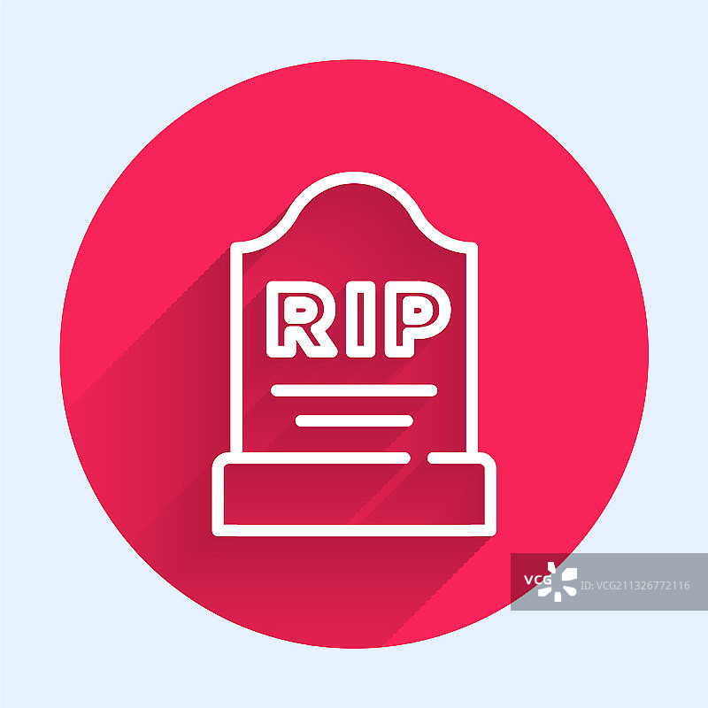 带有裂纹的白色线条墓碑图标图片素材