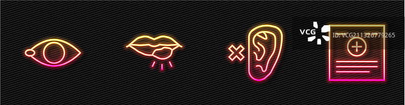 耳聋失明疱疹唇部临床图标图片素材