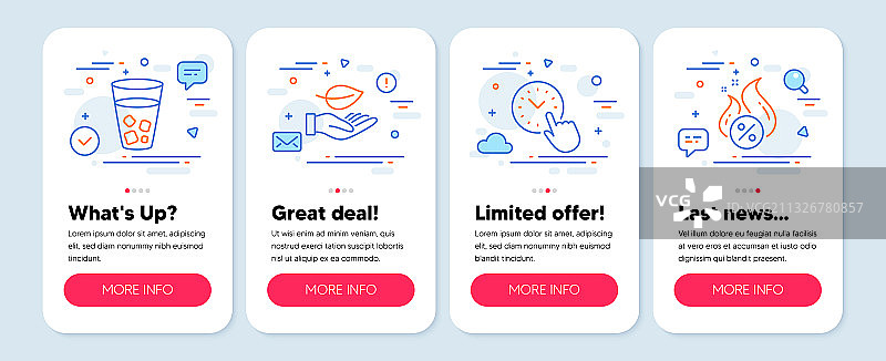 叶子冰茶时间等商务图标图片素材