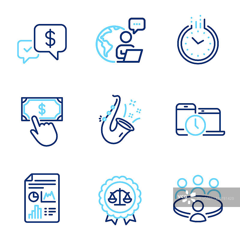 教育图标集，包含时间报告图标图片素材