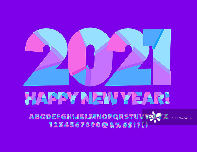 2021圣诞快乐贺卡字母套装图片素材