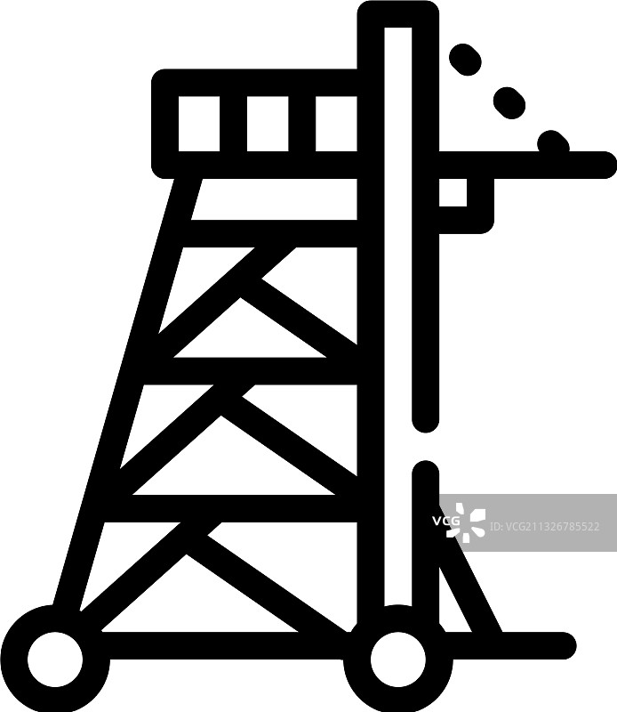 攻城塔线条黑色图标图片素材