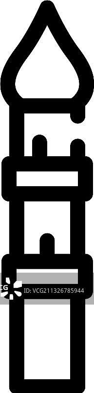 黑色宣礼塔线条图标图片素材