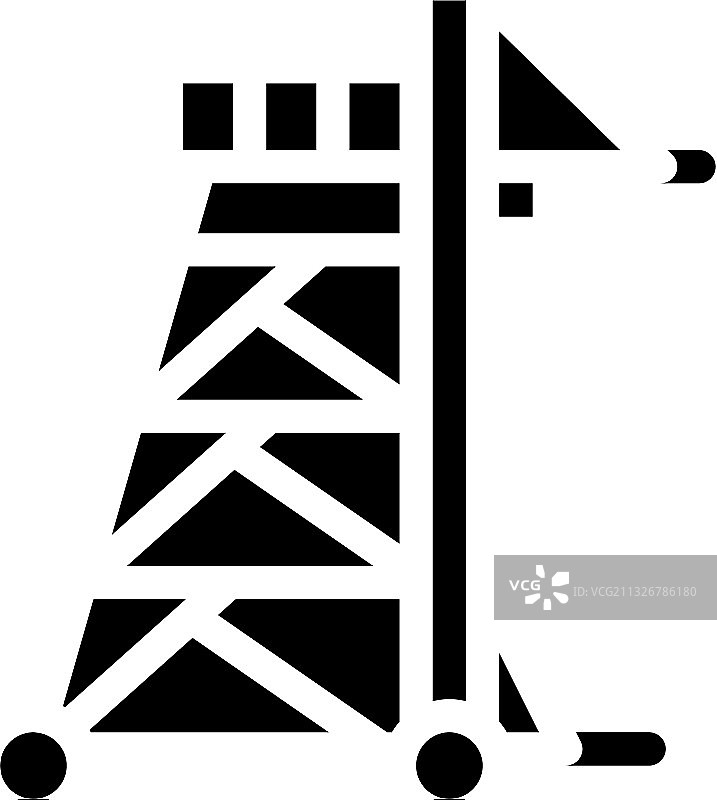 黑色攻城塔标志图标图片素材