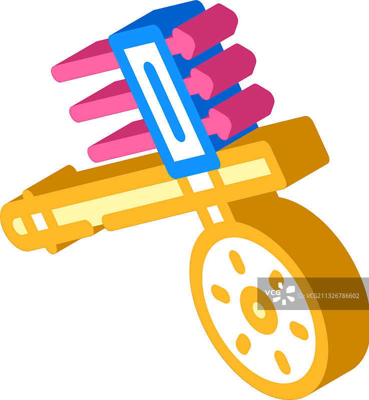 古代武器火箭车2.5D图标图片素材