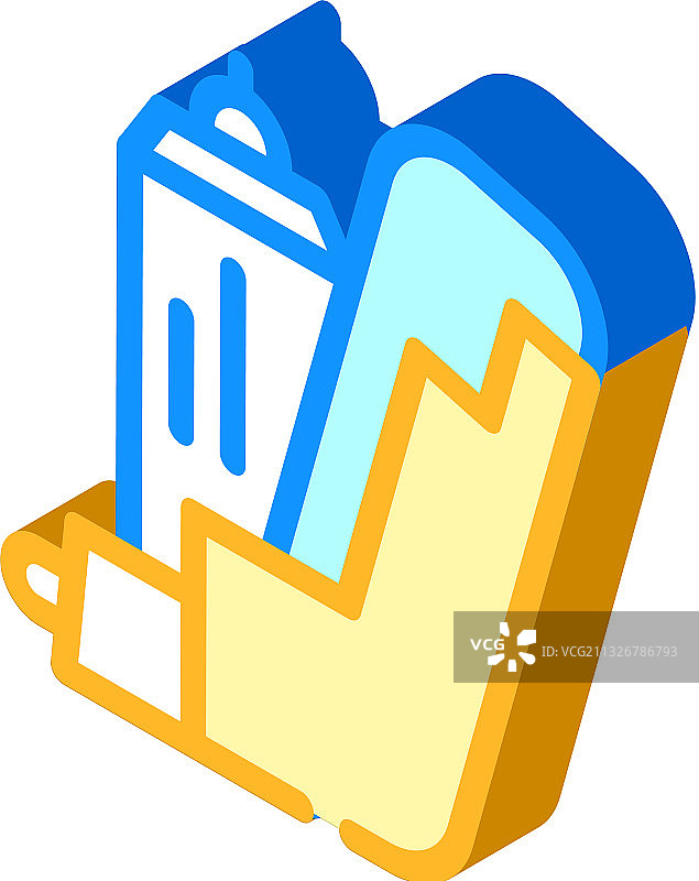 吸入器医疗工具2.5D图标图片素材