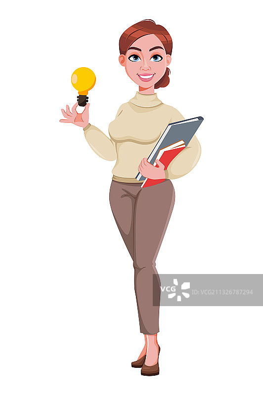 漂亮的卡通女商人图片素材