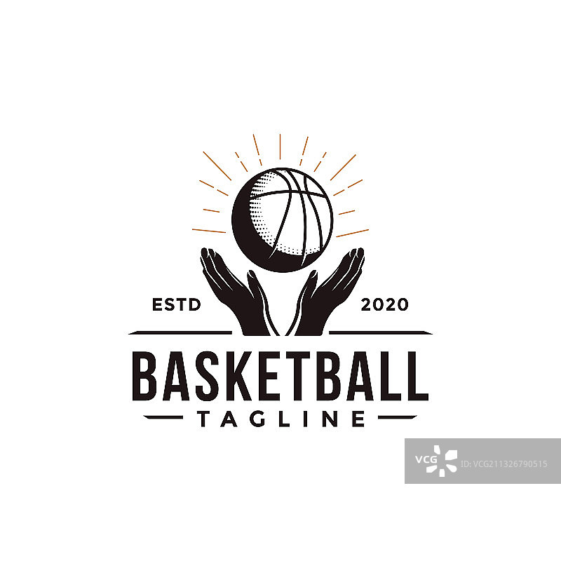 复古篮球运动队俱乐部联赛logo图片素材