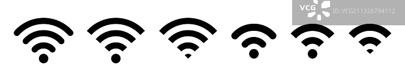 WiFi无线和信号连接隔离图标图片素材