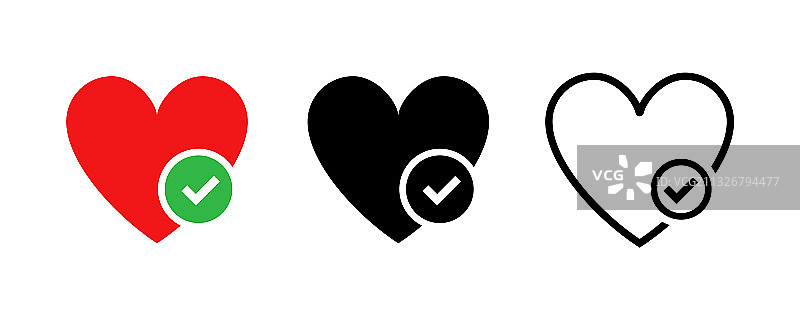 带有复选标记的医疗保健标志图片素材