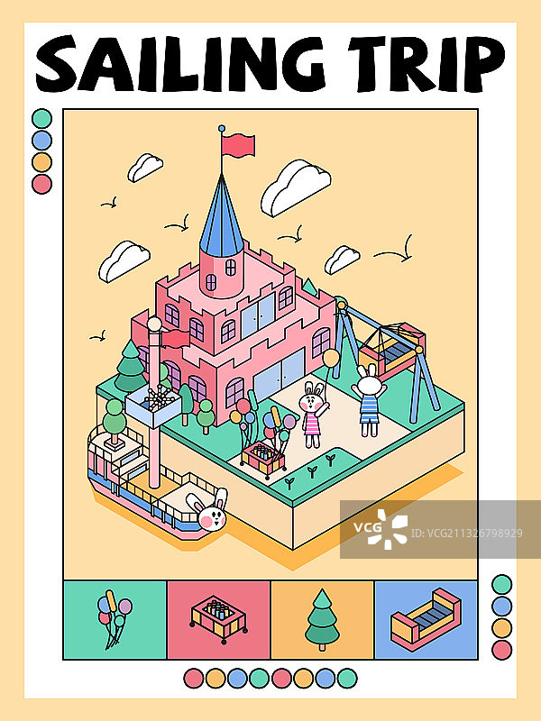 2.5D漂浮岛之兔子的航海旅行图片素材