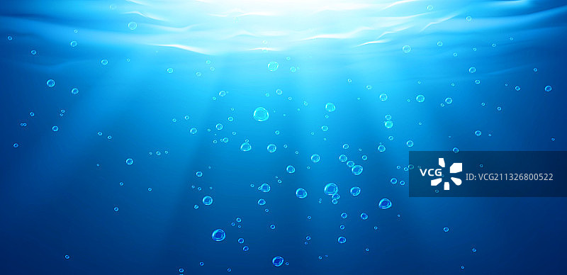 水下背景：水面、海洋或大海图片素材