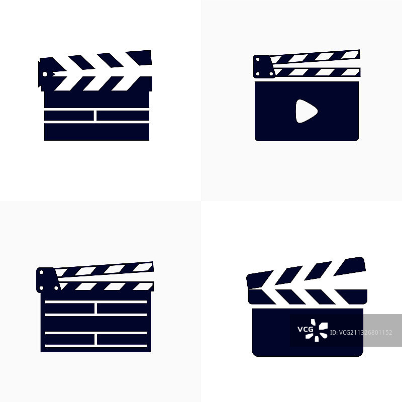 电影场记板图标Logo模板创意图片素材