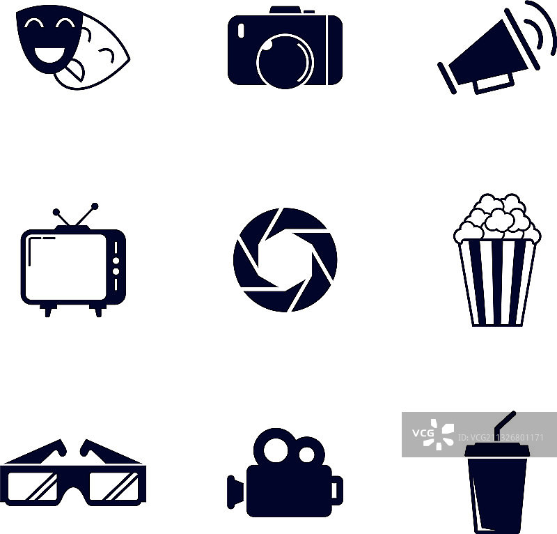 创意电影图标Logo模板素材图片素材