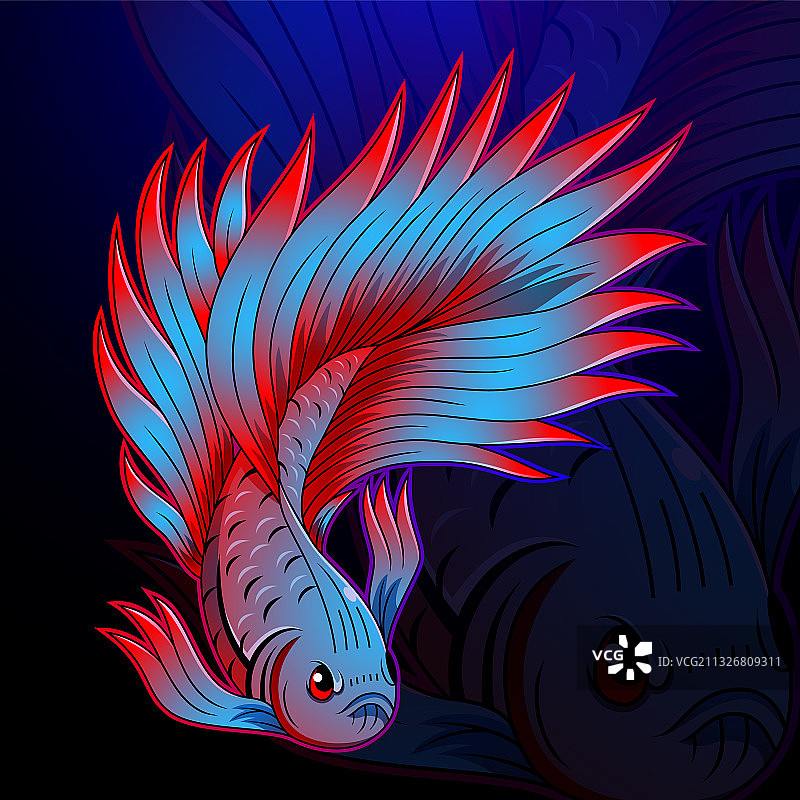 斗鱼电竞吉祥物标志设计图片素材