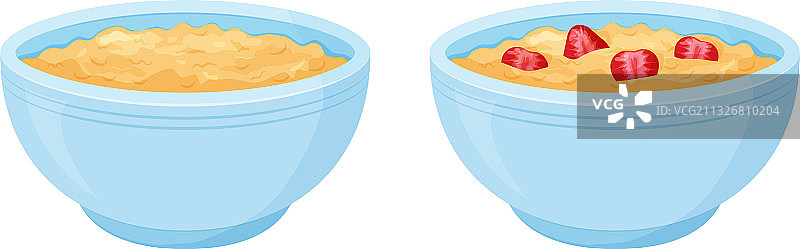 燕麦碗图标集，含甜燕麦片图片素材