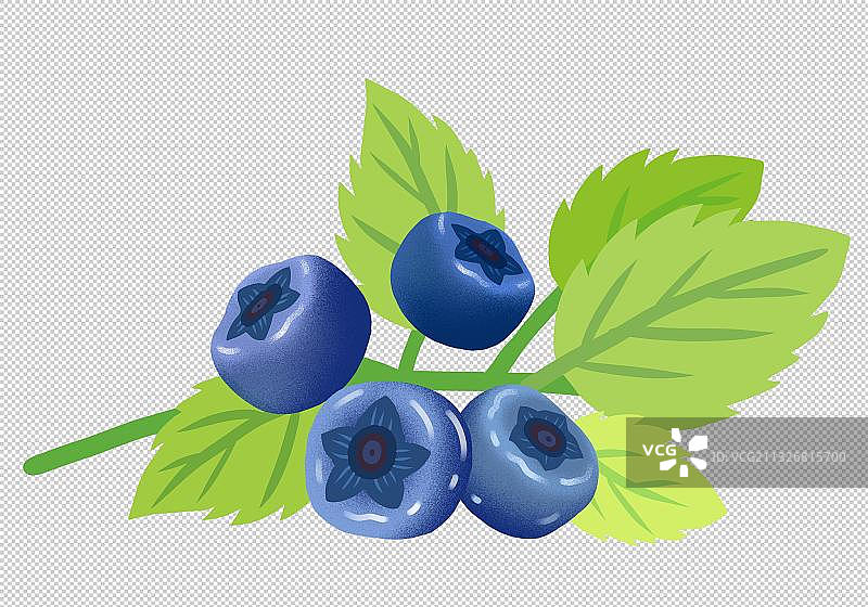 卡通蓝莓水果元素图片素材