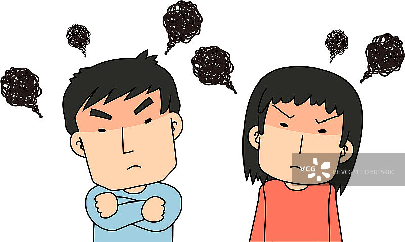 愤怒的情侣激烈抱怨图片素材