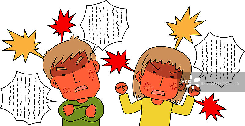 愤怒的白人夫妇激烈抱怨图片素材