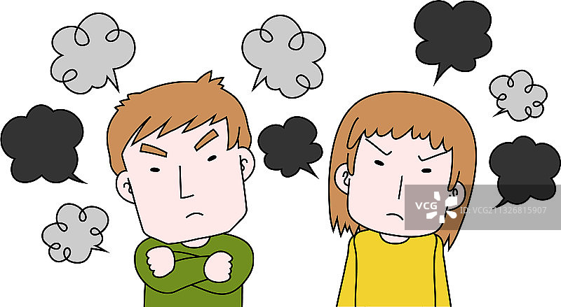 愤怒的白人夫妇激烈抱怨图片素材