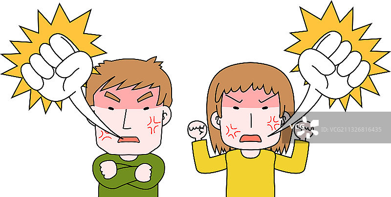 愤怒的白人夫妇激烈抱怨图片素材