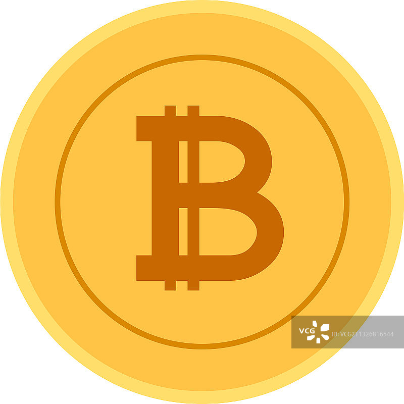 一枚比特币图片素材