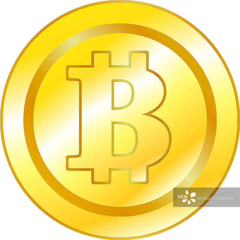 一枚比特币图片素材