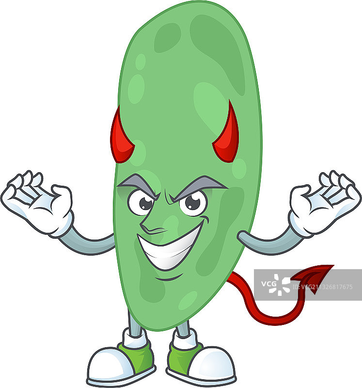 嗜热栖热菌的卡通魔鬼形象图片素材