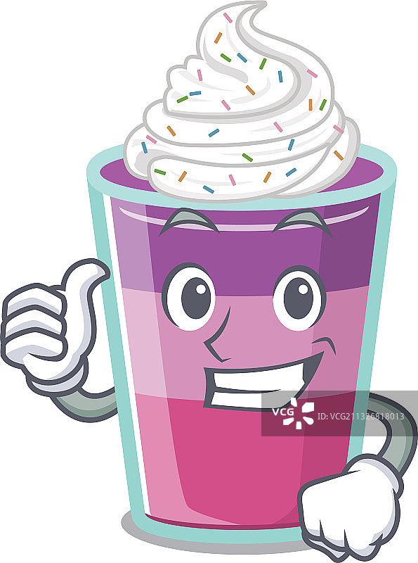 卡通鸡尾酒果冻人物设计图片素材