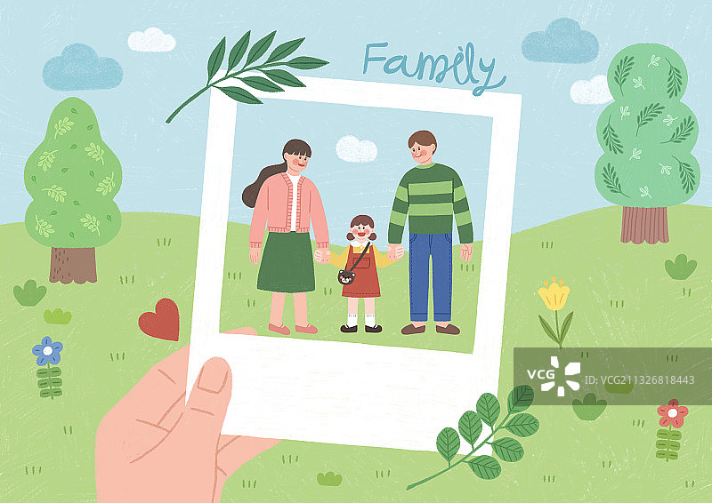 家庭活动日贺卡图片素材