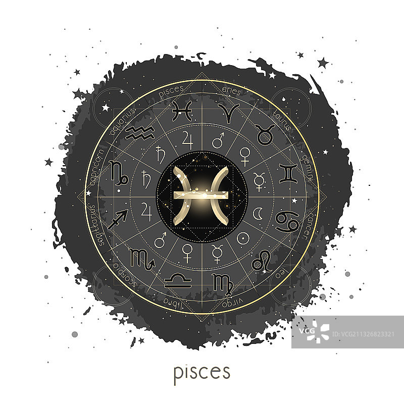 十二生肖双鱼座图片素材