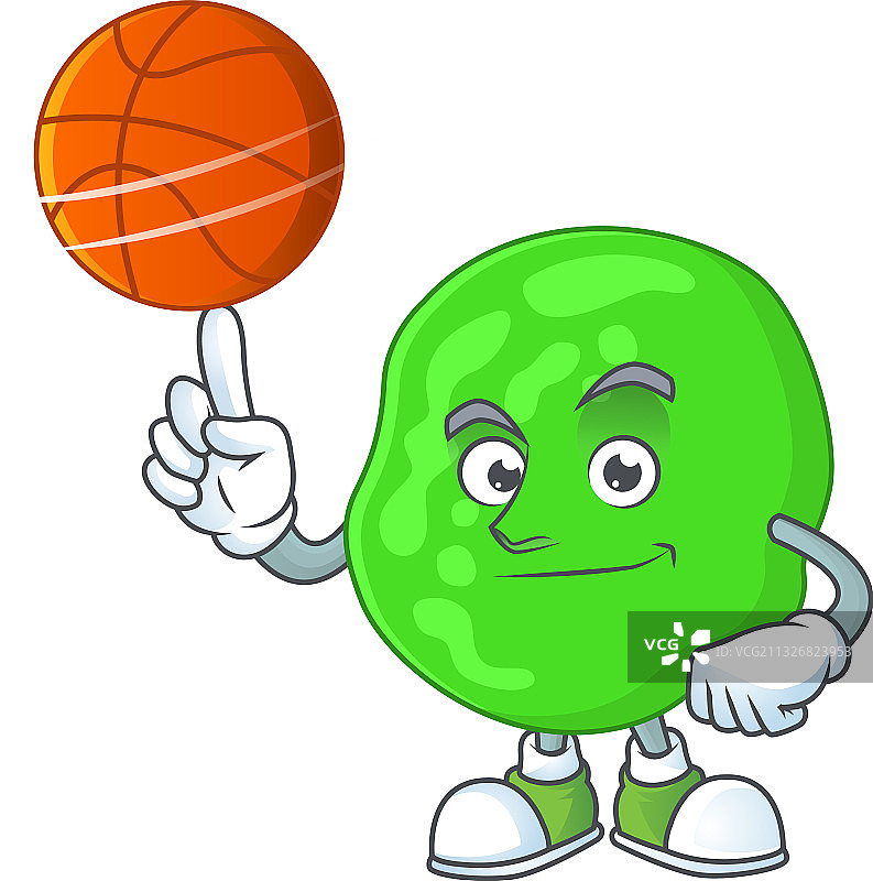 运动型肺孢子囊吉祥物设计图片素材