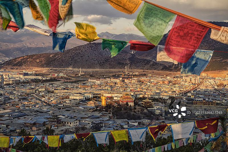 云南迪庆香格里拉独克宗古城图片素材